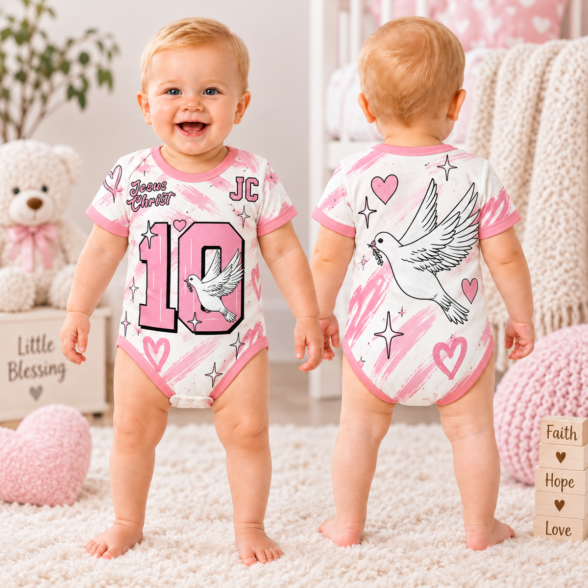 Jesus Christ Dove Baby Bodysuit