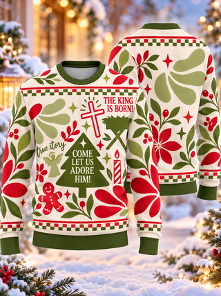 The King Is Born Ugly Sweater
