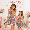 Floral Matching Sleeveless Dress