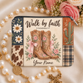 Walk By Faith Cowgirl Boots Personalized PU Leather Pouch