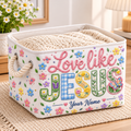 Colorful Floral Butterfly Personalized Storage Basket