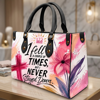 I Fell A Couple Of Times PU Leather Handbag