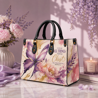 I Can Do All Things Through Christ PU Leather Handbag