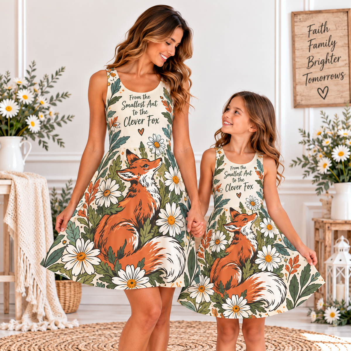 Clever Fox Floral Sleeveless Dress