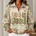 Daisy Women's Half-zip Sweatshirt NWY076