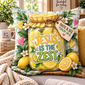 Jesus Is The Zest Lemon Pillow