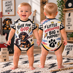 Rock For God Dachshund Baby Bodysuit