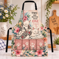 Two Are Better Than One White Cat Apron