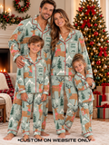 Winter Deer Personalized Family Ice Silk Pajamas