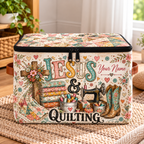 Quilting Personalized Square Storage Basket With Lid
