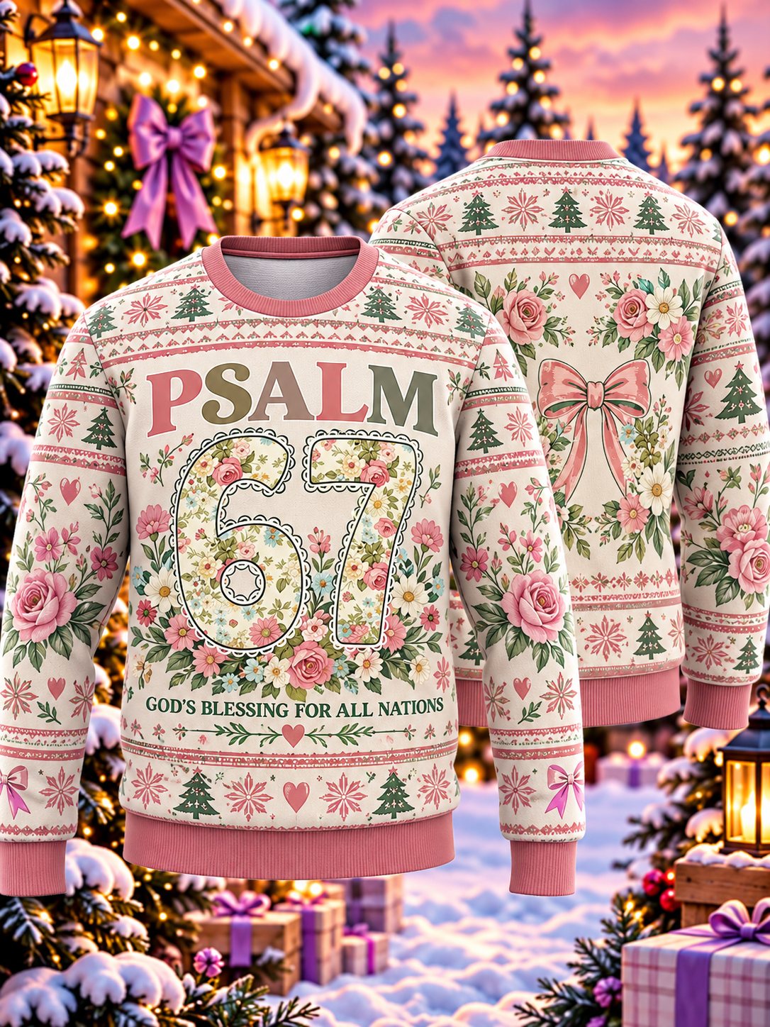 Psalm 67 God's Blessing for All Nations Ugly Sweater