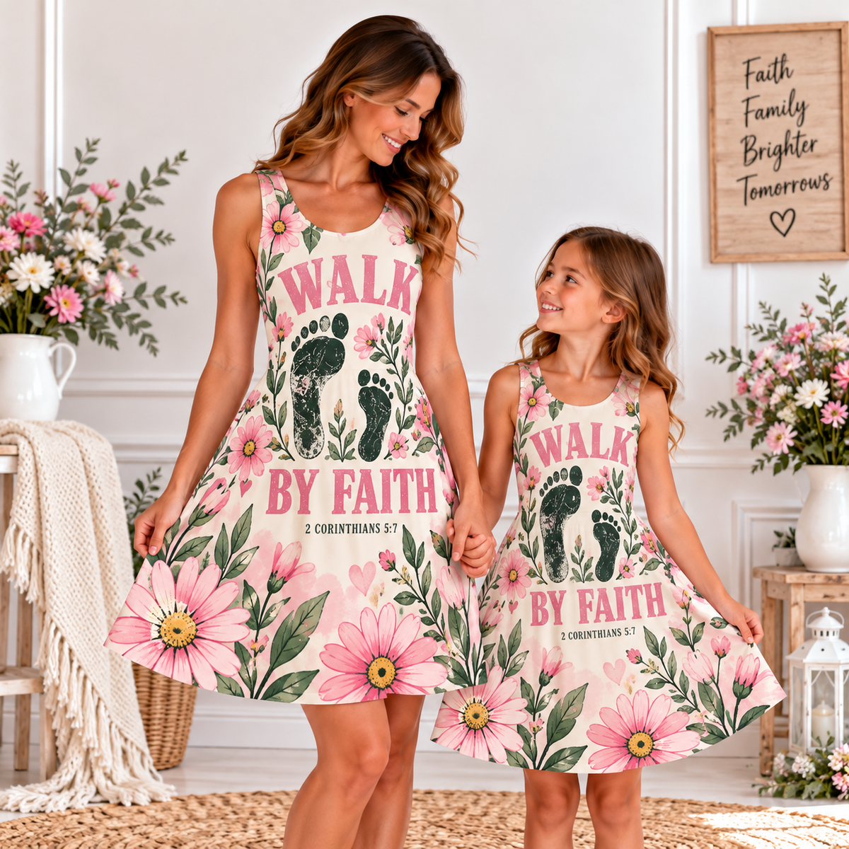 Walk by Faith Floral Sleeveless Dress