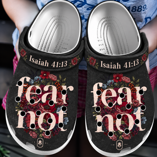 Fear Not Dark Floral Peony Clogs Shoes