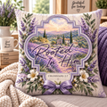 Rooted In Him Lavender Field Pillow