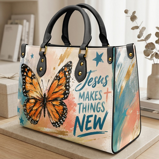 Jesus Makes Things New PU Leather Handbag