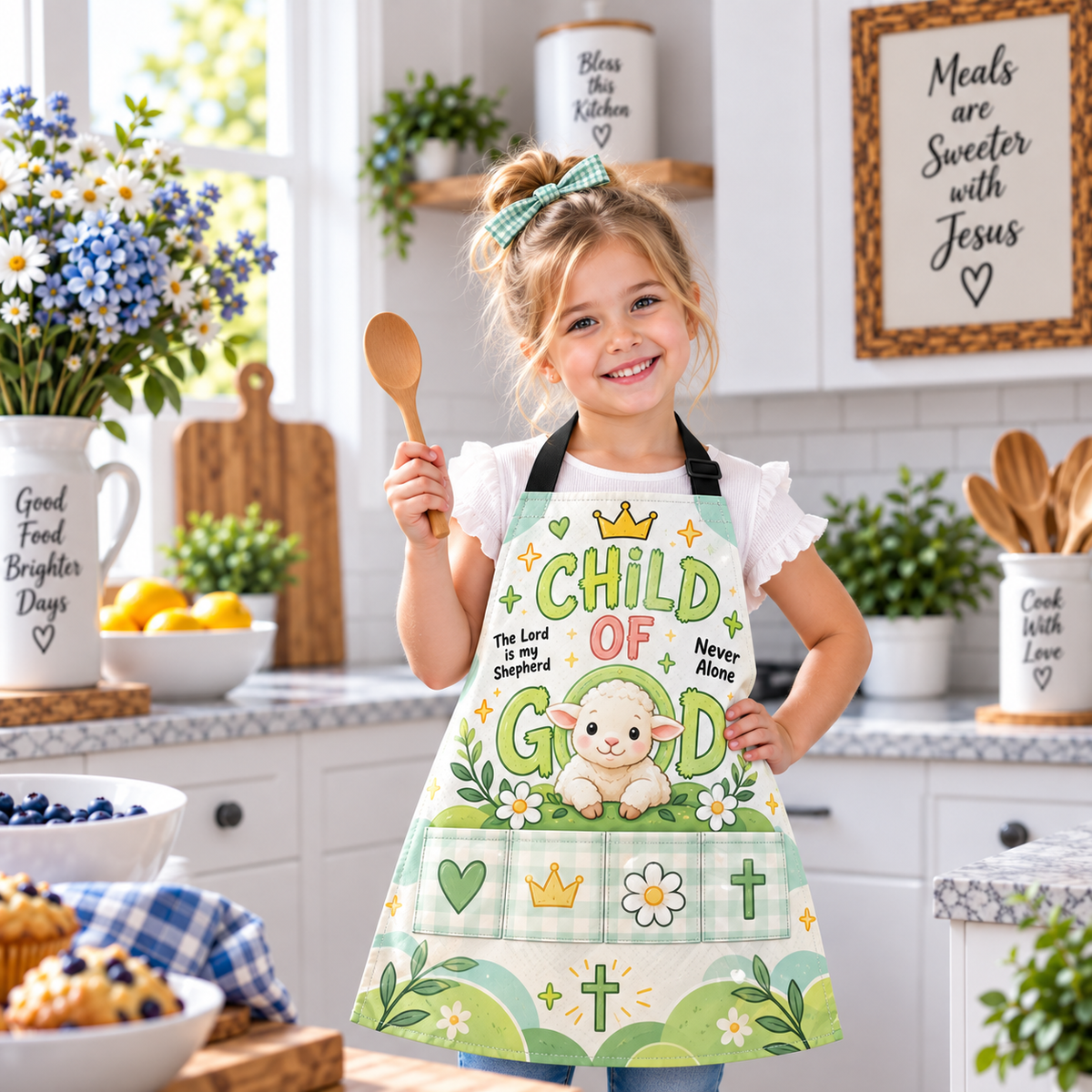 Child Of God Lamb Kids Apron