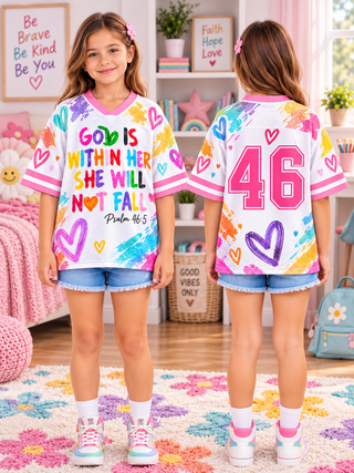 God Is Within Her Kids T-Shirt Jersey