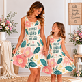Trust in the Lord Floral Sleeveless Dress