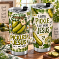 Pickles Plus Jesus Salty And Saved A Little Pickle Normal Tumbler