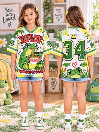 Taste And See Frog Kids T-Shirt Jersey