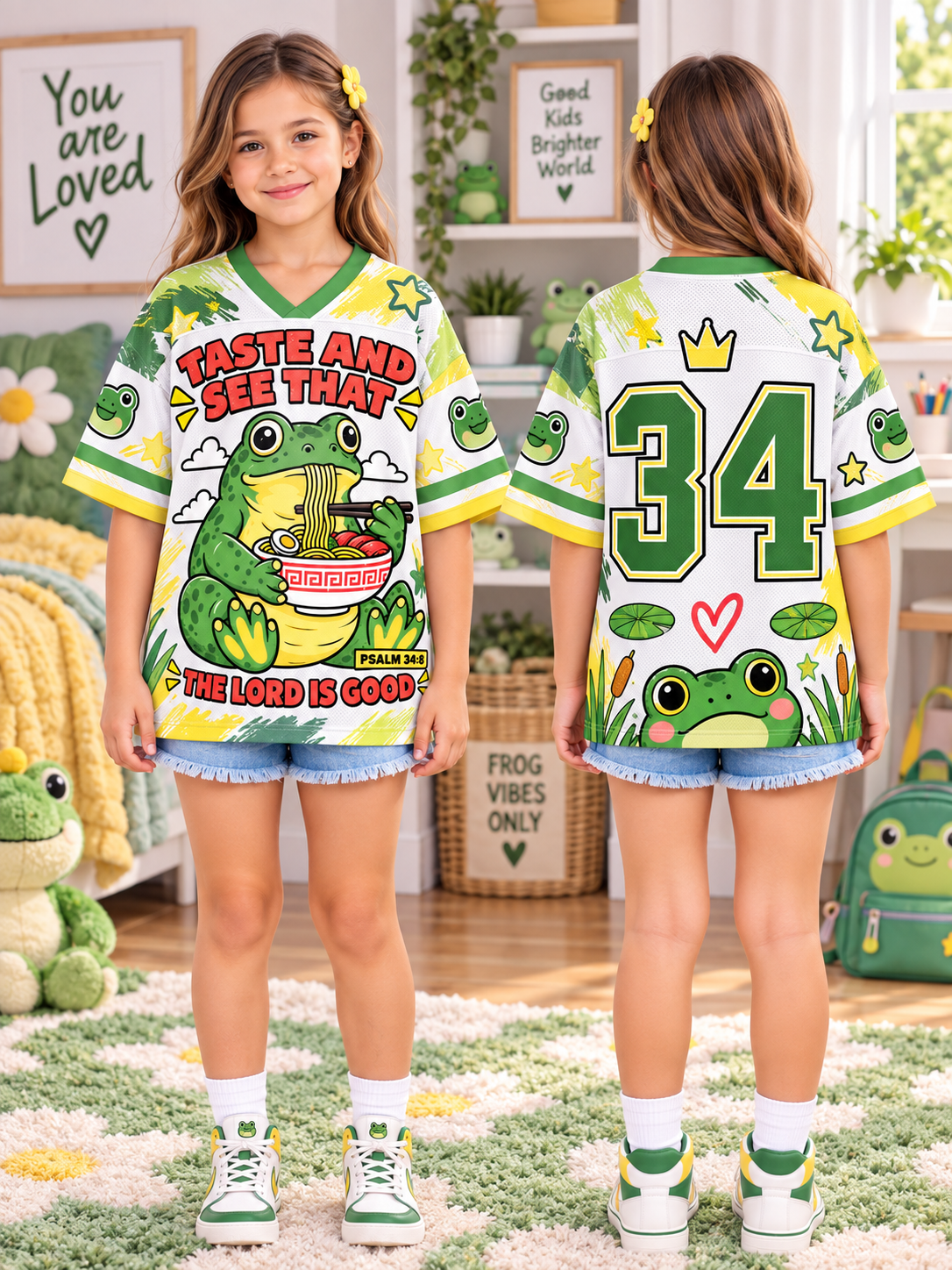 Taste And See Frog Kids T-Shirt Jersey