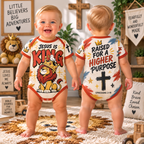 Jesus Is King Lion Baby Bodysuit