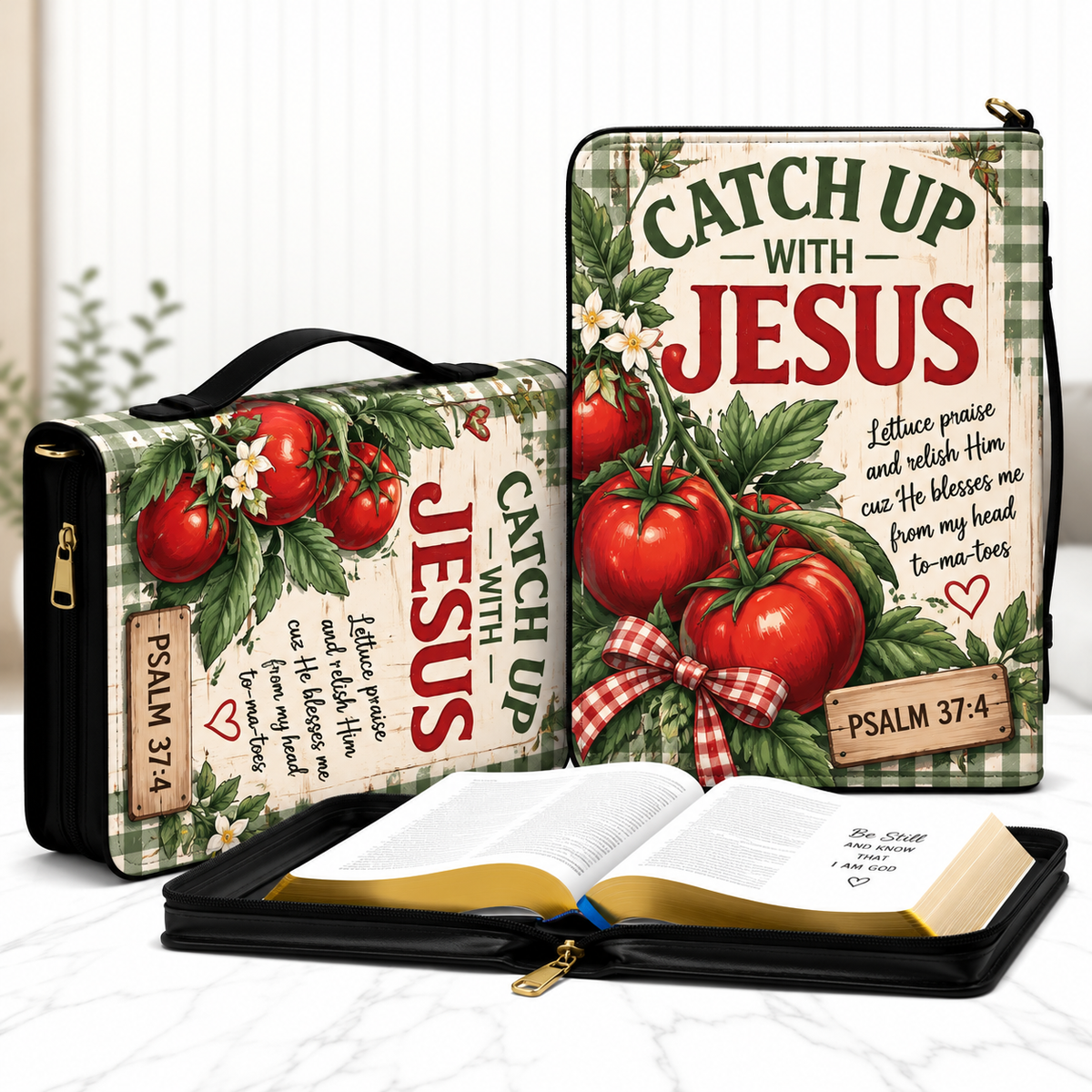 Catch Up With Jesus Tomato Ketchup Bible Cover