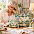Meadow Lamb & Butterfly Personalized Quilted Shoulder Bag & Storage Bag