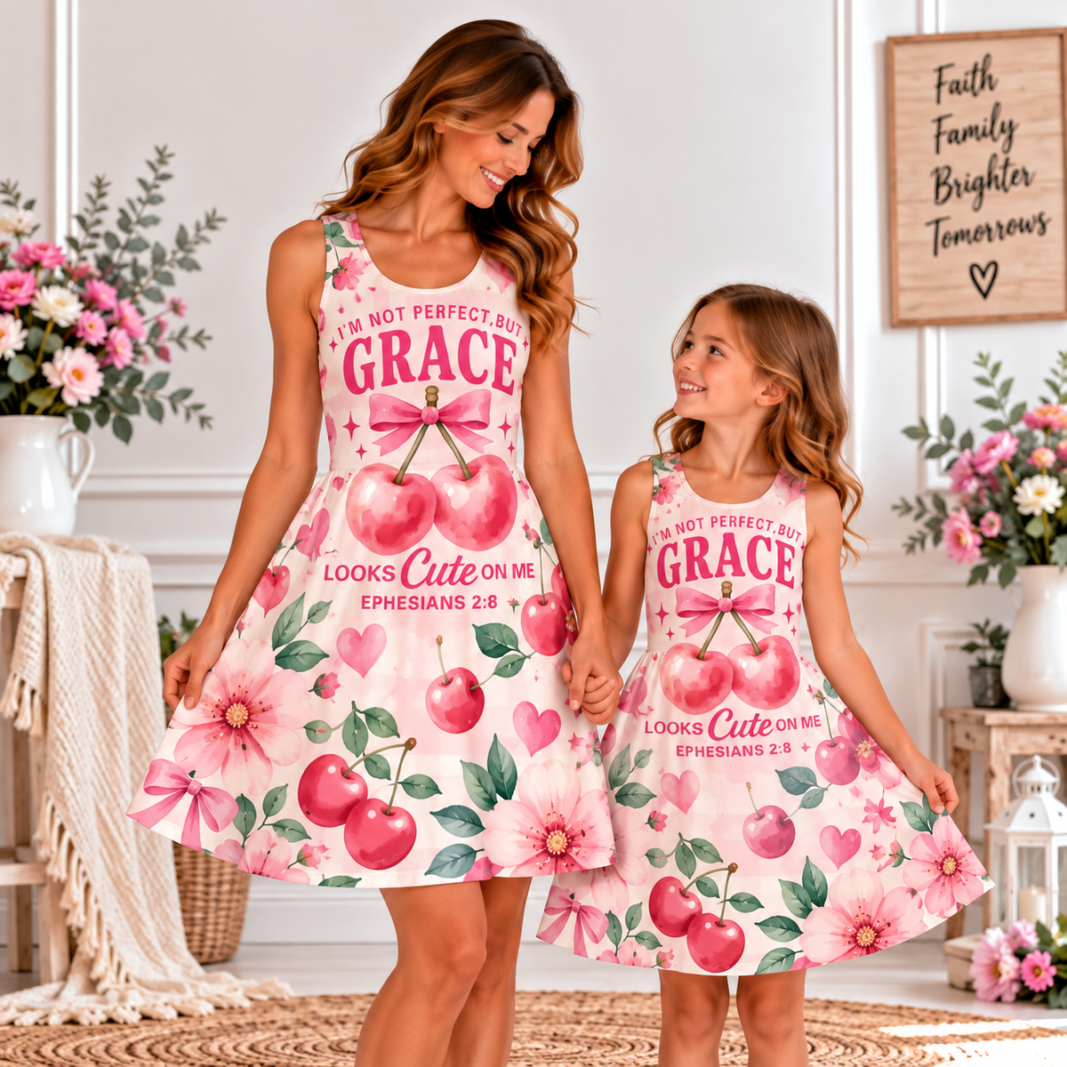Grace Looks Cute Cherry Sleeveless Dress