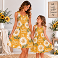 Faith Over Fear Sunflower Sleeveless Dress