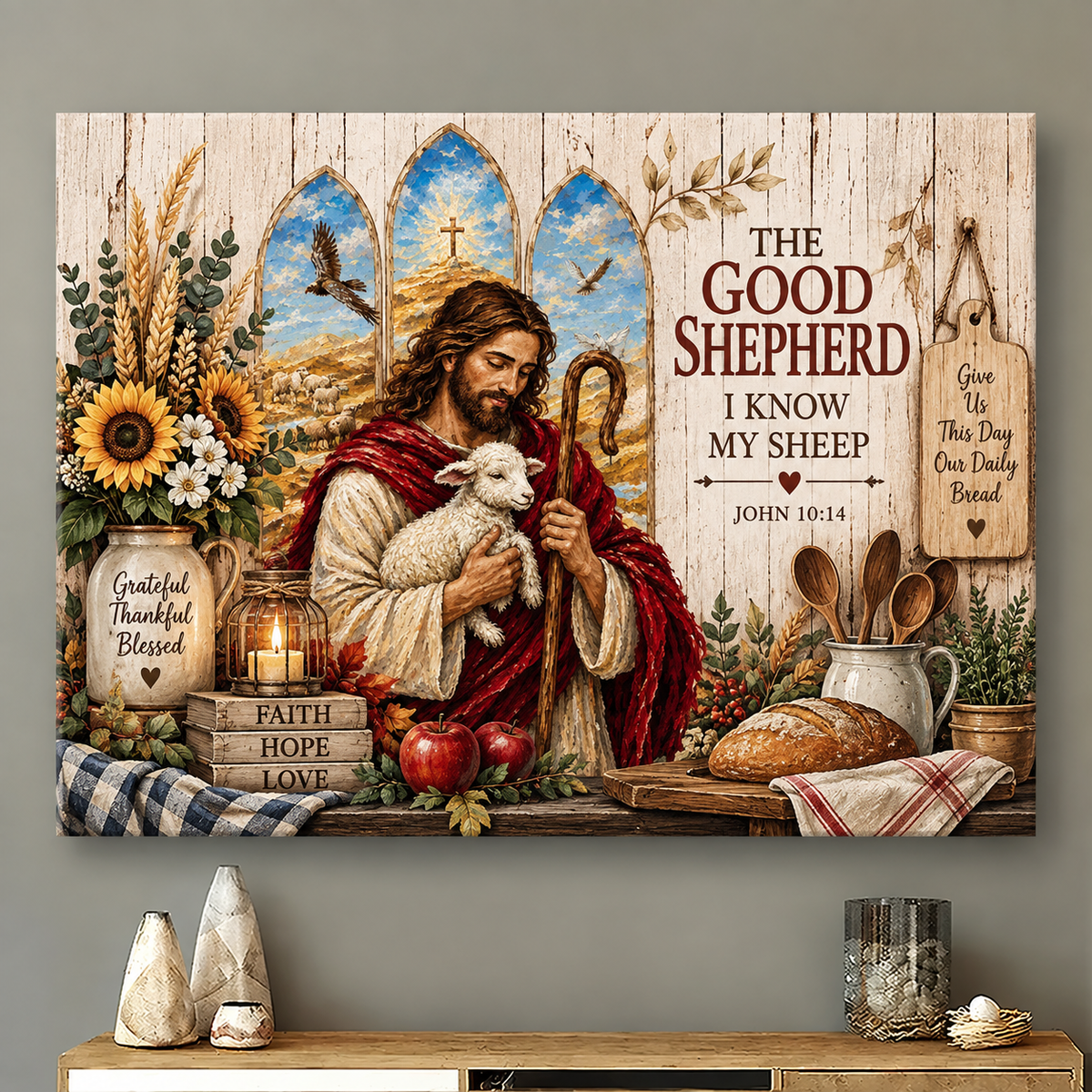 The Good Shepherd I Know My Sheep Canvas