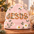 Pink Daisy Beanie Hat
