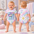 Jesus Loves Me Daisy Baby Bodysuit