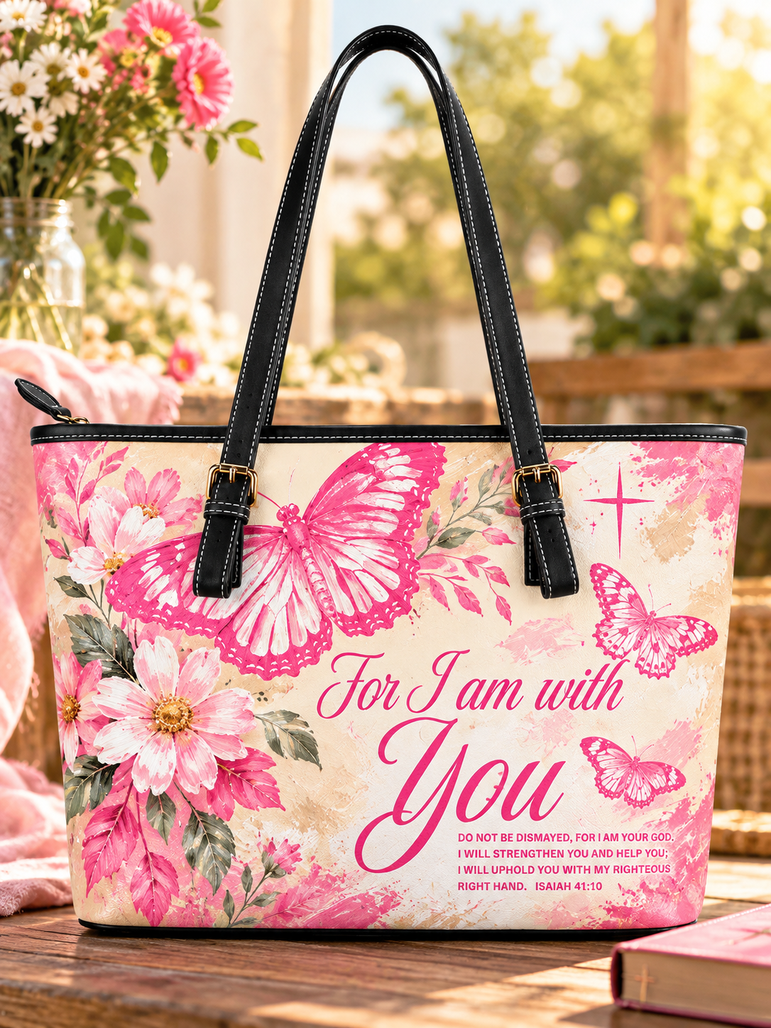 For I Am with You Butterfly Saddle Bag