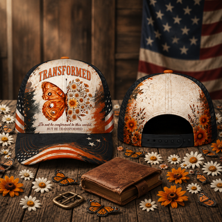 Transformed Butterfly Romans 12:2 Classic Cap