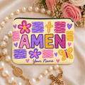 Amen Crayon Art Personalized PU Leather Pouch