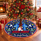 Jesus Christ Nordic Personalized Christmas Tree Skirt
