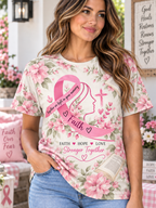 Faith And Breast Cancer Awareness T-Shirt