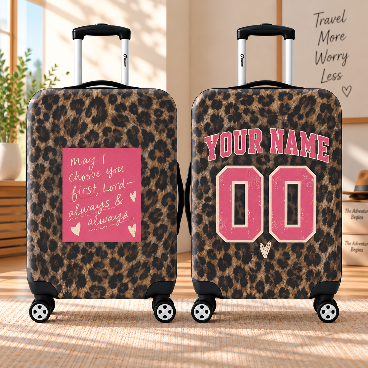 Choose You First Lord Leopard Personalized Luggage Cover