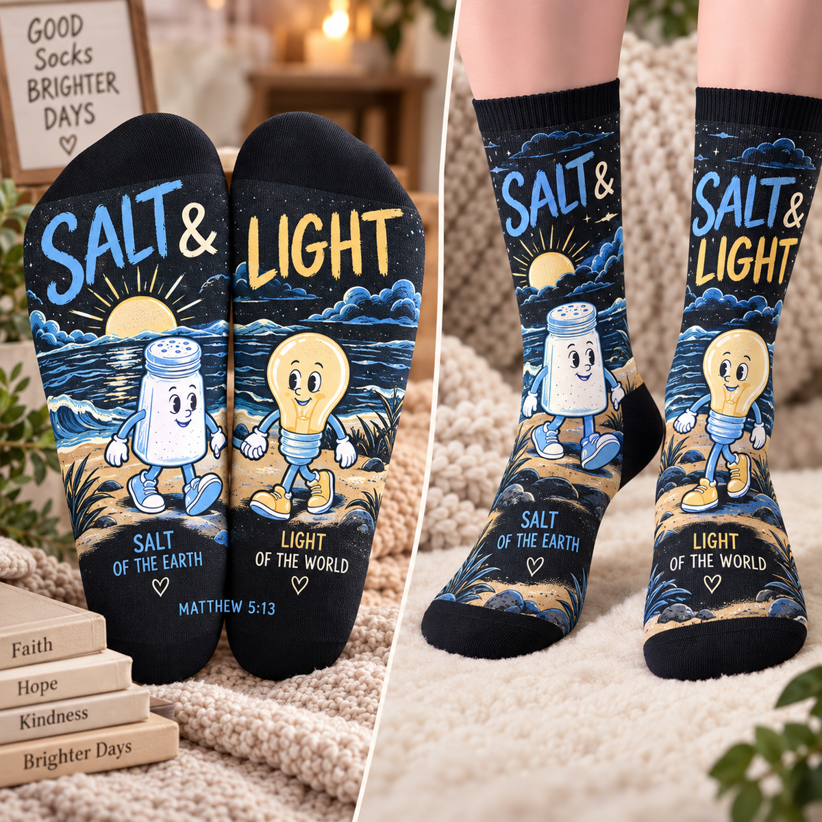 Salt and Light Mid-Tube Socks