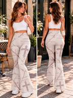 Thorn Branch Cross Flare Yoga Pants