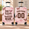 Wonderfully Made Butterflies Personalized Luggage Cover