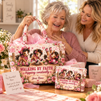 Pink Cowgirl Ponies Personalized Quilted Shoulder Bag & Storage Bag