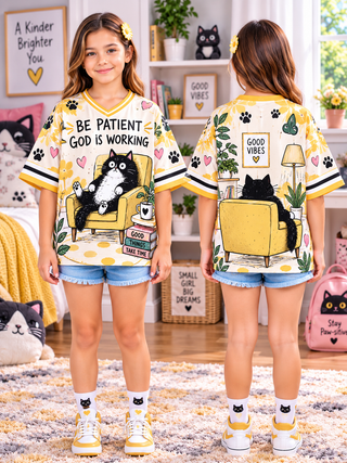 Be Patient God Is Working Kids T-Shirt Jersey