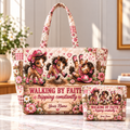 Pink Cowgirl Ponies Personalized Quilted Shoulder Bag & Storage Bag