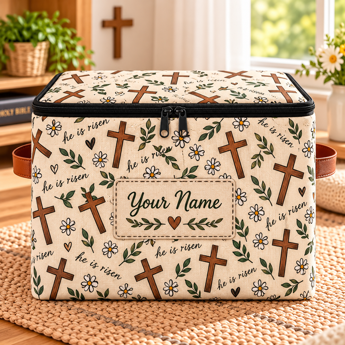 Decorative Name Designs Personalized Square Storage Basket With Lid Combo
