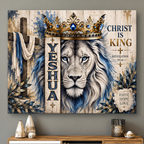 Christ Is King Yeshua Lion Of Judah Canvas