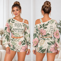 Seek First the Kingdom of God One-Shoulder Top and Shorts Set