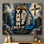 Child Of God YHWH Lion Crown Canvas