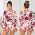 God Turns Broken Pieces into Masterpieces One-Shoulder Top and Shorts Set